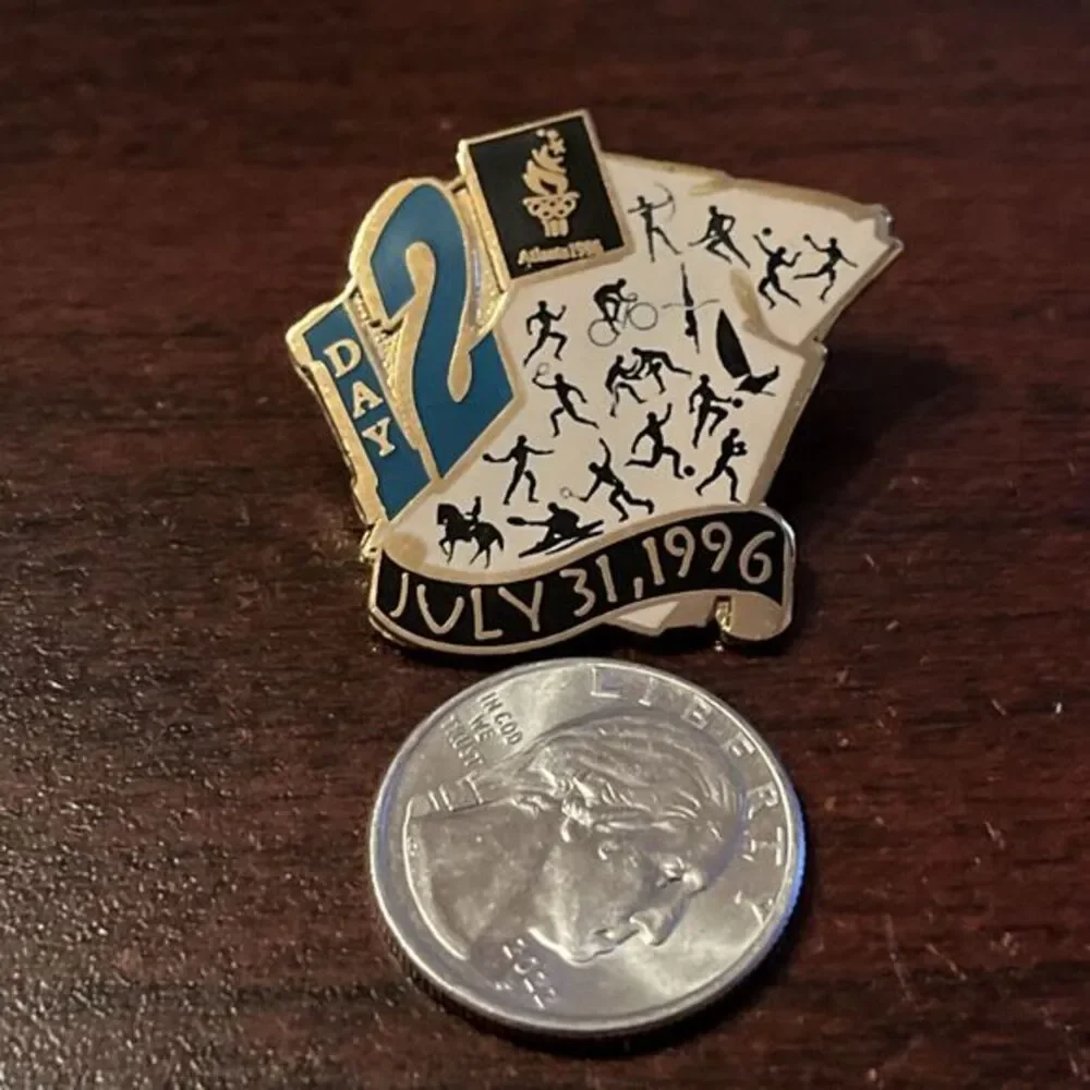 Vintage 1996 Atlanta Olympics Day 12 Of The Games July‎ 31st Lapel Hat Pin